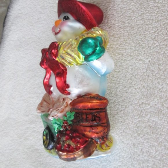 Christopher Radko Christmas Ornament  Farmer Frost Snowman - Picture 2 of 7